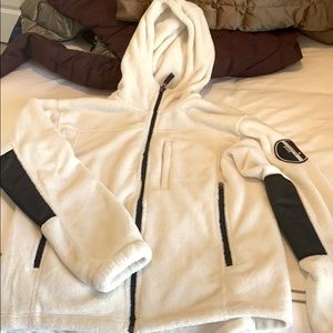 Kingsland Hooded white fleece Size Medium
